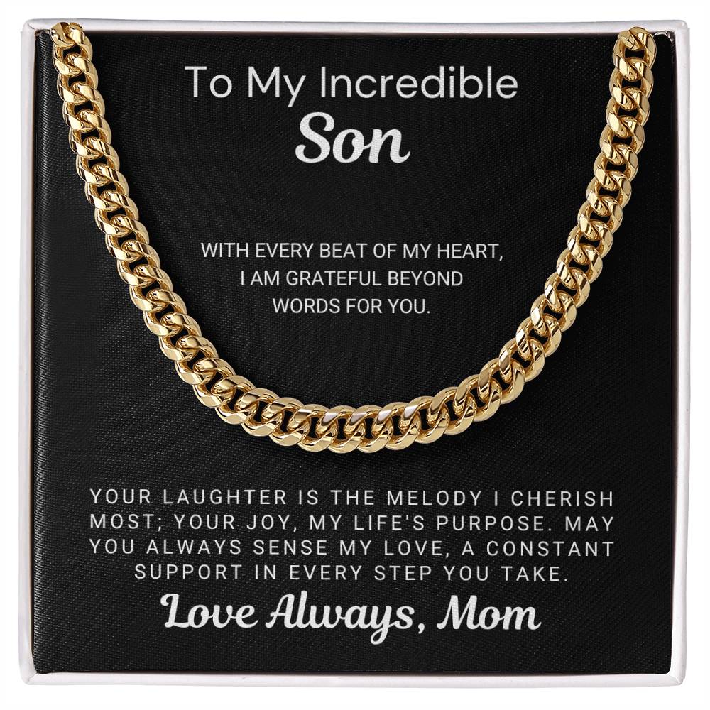 To My Incredible Son - May You Always Sense My Love