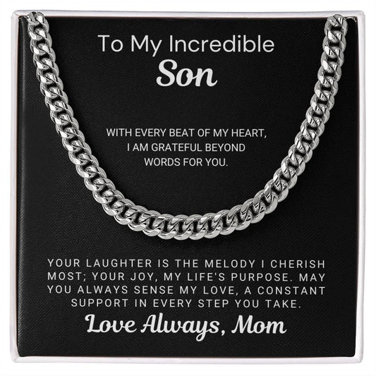 To My Incredible Son - May You Always Sense My Love